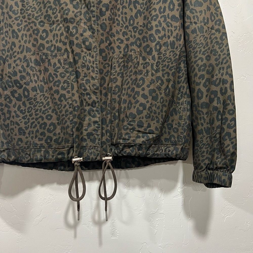 Sanctuary Drawstring Hem Leopard Jacket Medium - Picture 3 of 9